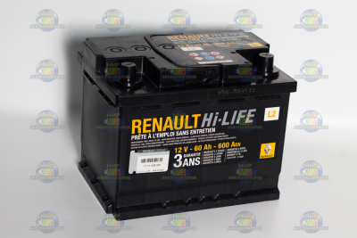 AКБ RENAULT Hi Life OEM 60Ач оп 600А L2 (242*175*190)