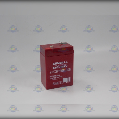 AКБ тяговый GENERAL SECURITY GS 4.5-6 4,5Ач 0,52кг (70*47*105) 6V