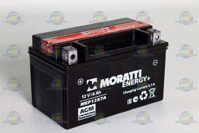 AКБ|мото MORATTI Energy+ MEP 12x7A 6Ач 130А (150*87*95)
