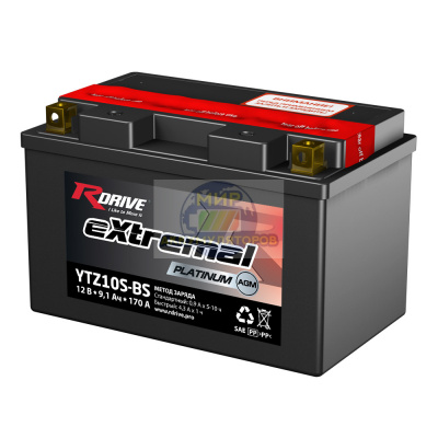 R-DRIVE EXTREMAL PLATINUM YTZ10S-BS 9,1Ач 170А
