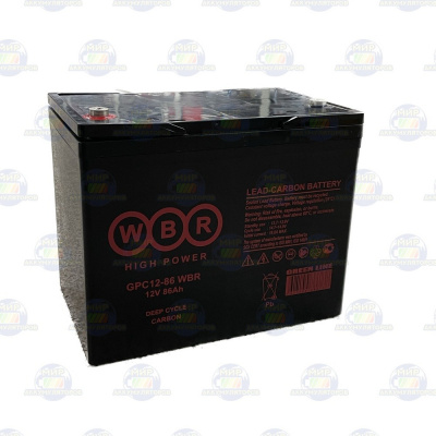 Аккумулятор карбоновый для ИБП (UPS) WBR GPC 12-86K (12В 86Ач) 25.8кг (259*168*214) AGM