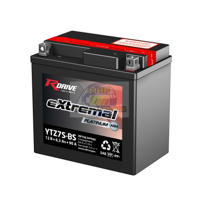 R-DRIVE EXTREMAL PLATINUM YTZ7S-BS 6,3Ач 90А