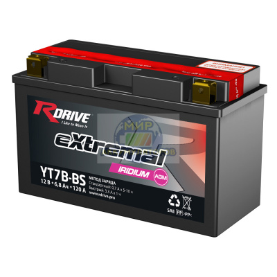 R-DRIVE eXtremal IRIDIUM YT7B-BS 6,8Ач 120А