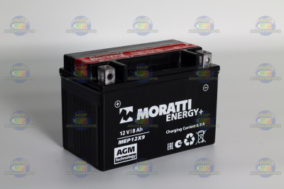 AКБ|мото MORATTI Energy+ MEP12x9 8Ач 135А (150*87*105)